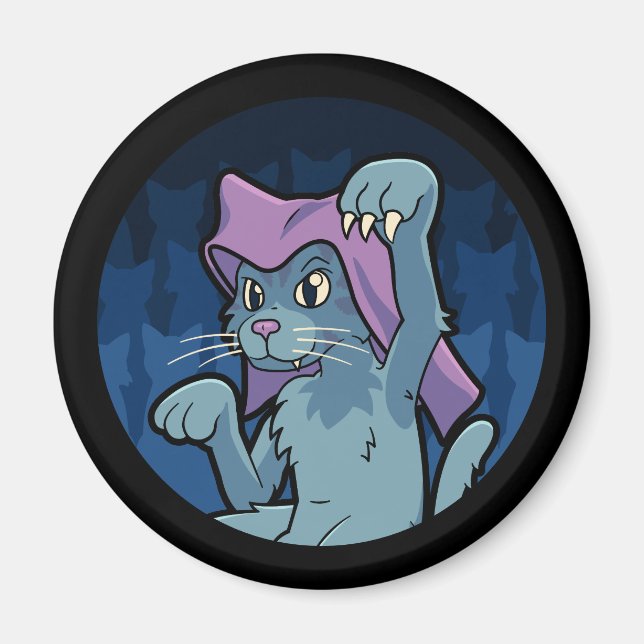 Bakeneko - Japanische Katze Yokai Magnet (Vorne)