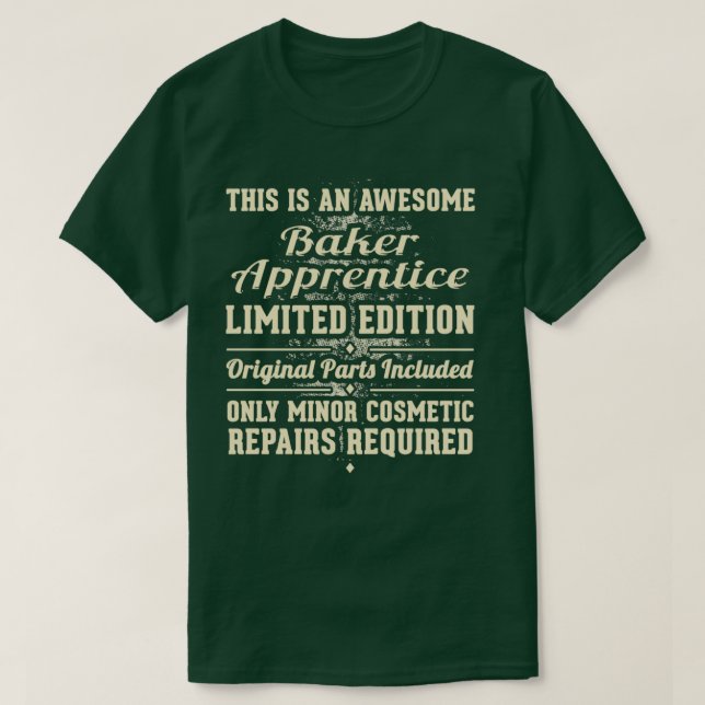 Baker Apprentice Funny Job Geschenk T-Shirt (Design vorne)