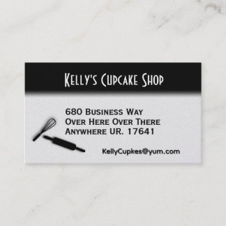 Baker/Bake-White-Business-Card Visitenkarte