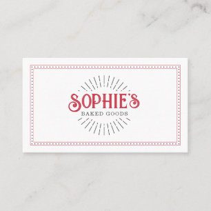 Baker Bakery Logo Dessert Catering Visitenkarte