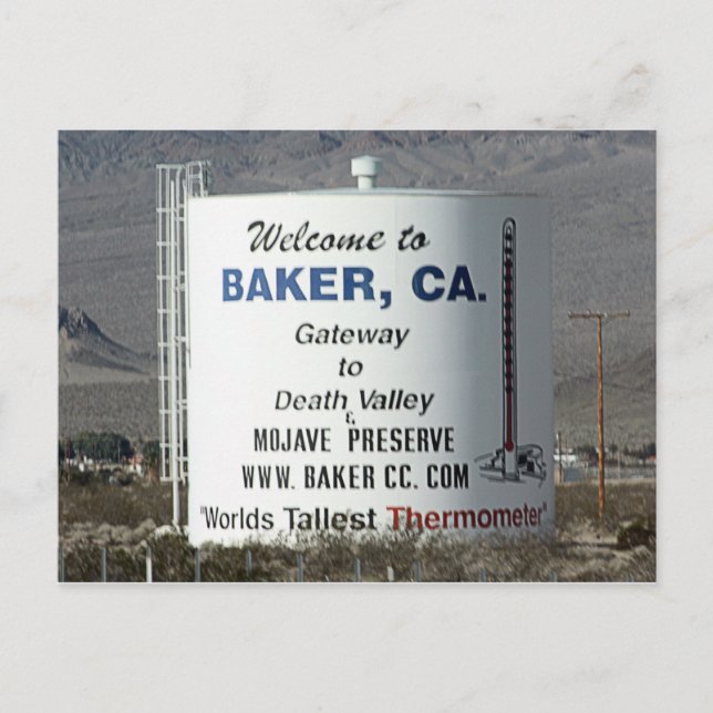 Baker, CA Postkarte (Vorderseite)