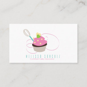 Baker Cake Swirl Bäckerei Schokoladen Cupcakes Visitenkarte