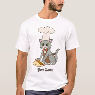 Baker Cat - Grauer Tom Konditorei Koch Cat Lover T-Shirt