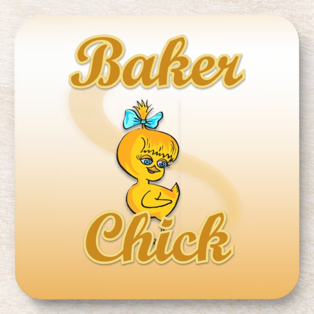 Baker Chick Getränkeuntersetzer (Vorderseite)