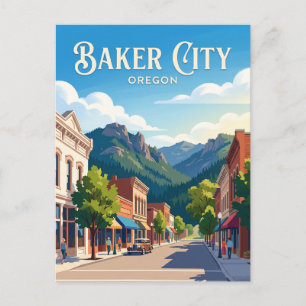 Baker City, Oregon Postkarte