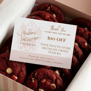 Baker Cupcake Danke Promo Code Gebäck Bäckerei Rabattkarte