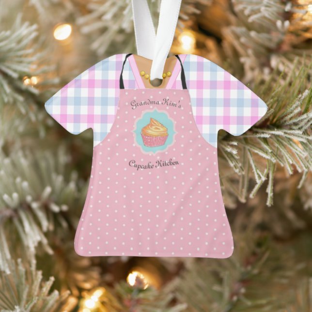 Baker Cupcake Schürze Personalisiert Ornament (Baum)