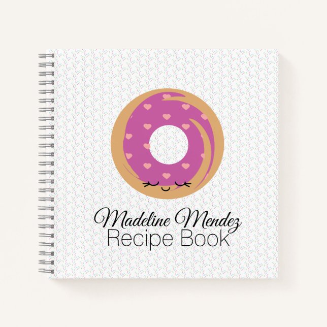 Baker Donut Spiral Notebook Kinder Rezept Buch (Vorderseite)