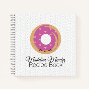 Baker Donut Spiralschreibheft Kinder Rezeptbuch Notizbuch