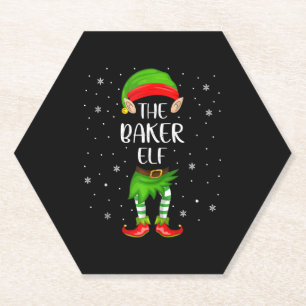 Baker Elf Xmas Party Matching Family Christmas Untersetzer