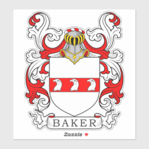 Baker-Familienwappen Aufkleber