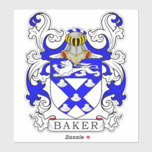 Baker-Familienwappen Aufkleber