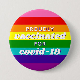 Baker-Gay Pride-Flag Regenbogen-Streifen geimpft Button
