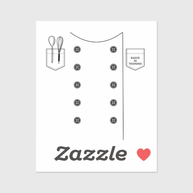 Baker in der Ausbildung Aufkleber (Blatt)