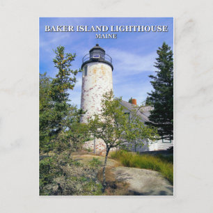 Baker Island Leuchtturm, Maine Postkarte