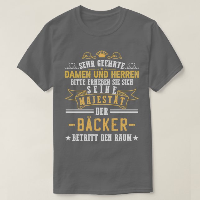Baker Master Baker Sprichwort Confectioner T-Shirt (Design vorne)