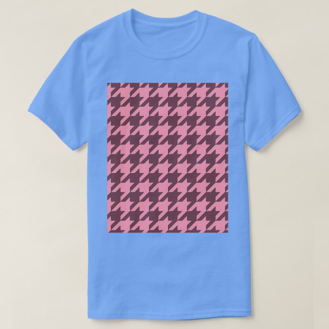 Baker Miller Pink Hahnentrittmuster Muster Graphic T-Shirt (Design vorne)