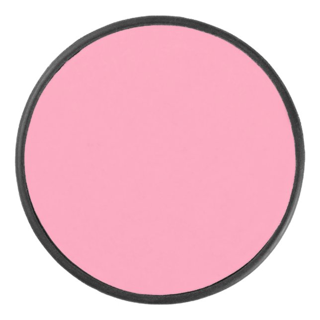 Baker-Miller pink (Vollfarbe) Eishockey Puck (Vorderseite)