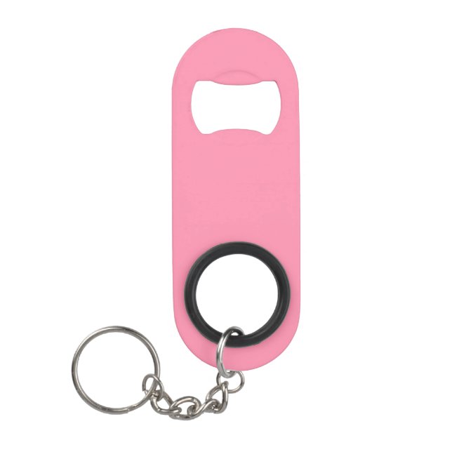 Baker-Miller pink (Vollfarbe) Mini Flaschenöffner (Vorderseite)