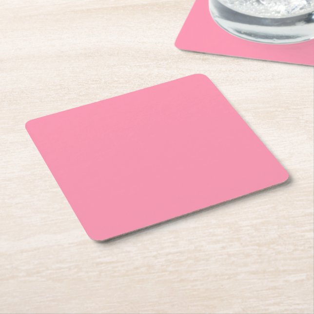 Baker-Miller pink (Vollfarbe) Rechteckiger Pappuntersetzer (angewinkelt)