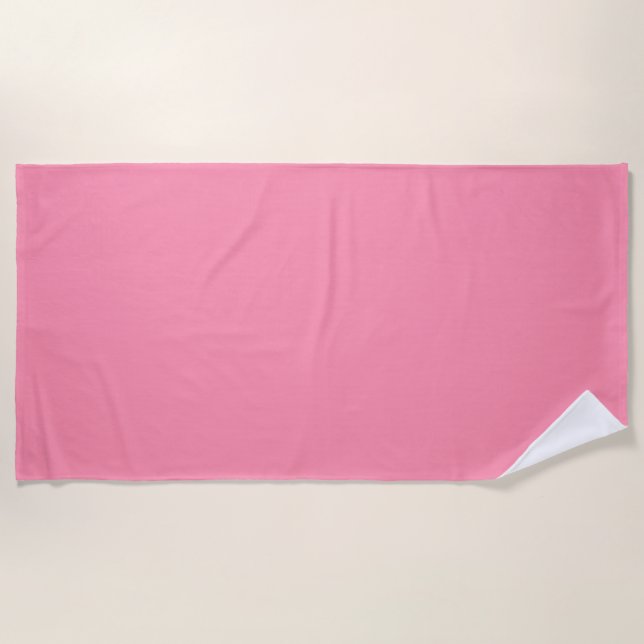 Baker-Miller pink (Vollfarbe) Strandtuch (Vorderseite)