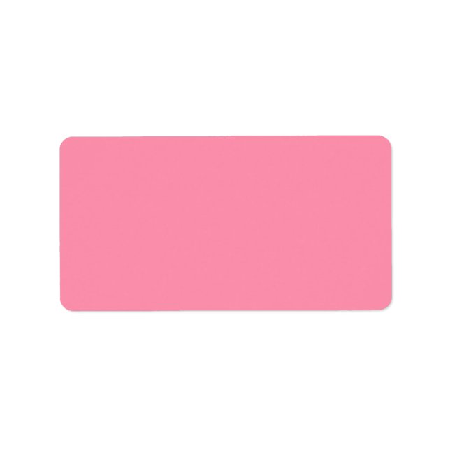 Baker Miller Rosa Farbe Adressaufkleber (Vorne)