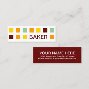 BAKER (mod Quadrate) Mini Visitenkarte