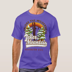 Baker Mountain Washington Staat Ski T-Shirt