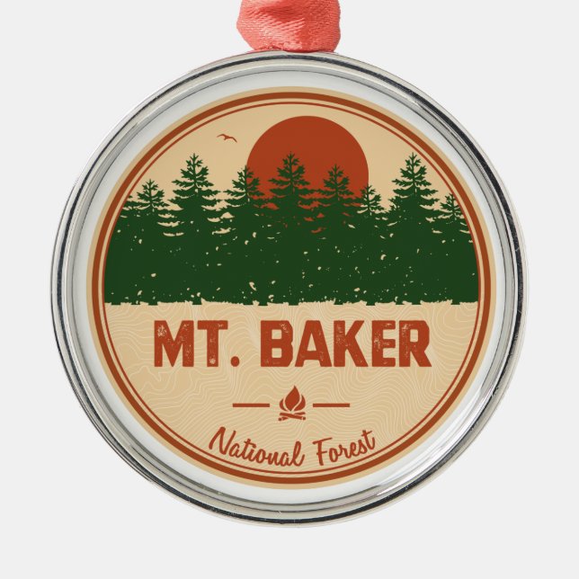 Baker National Forest Ornament Aus Metall (Vorne)