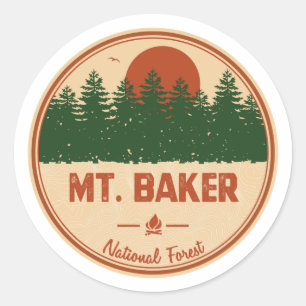 Baker National Forest Runder Aufkleber