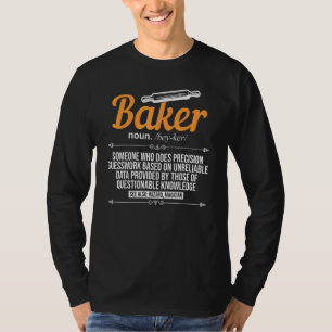 Baker Noun Definition Spaß Backen Koch Kulinarisch T-Shirt