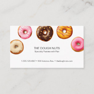 Baker Pastries Doughnut Business Card Visitenkarte