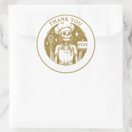 Baker Pastry Koch Gold Produkt Runder Aufkleber