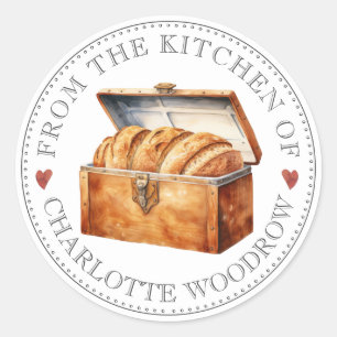 Baker Pastry Koch hausgemachte Brot Food Label Runder Aufkleber