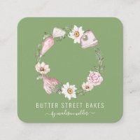 Baker Pastry Koch Watercolor Baking Utensial Flora