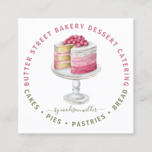 Baker Pastry Köche Business Card Quadratische Visitenkarte