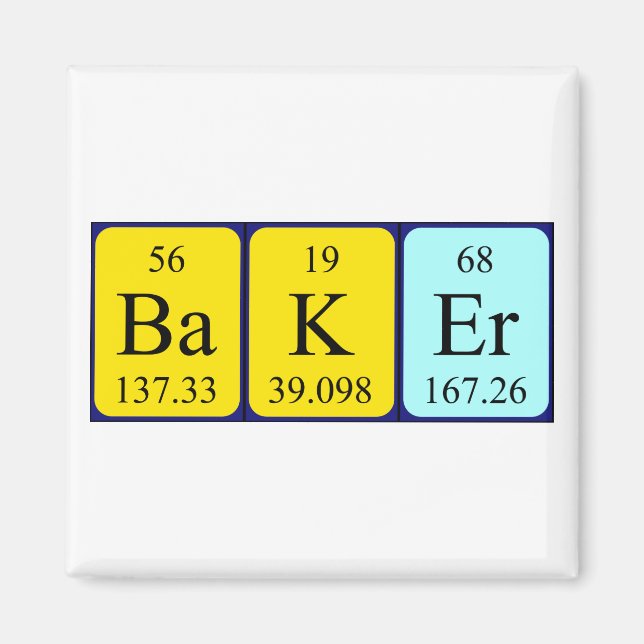 Baker-Periodenmagnet Magnet (Vorne)