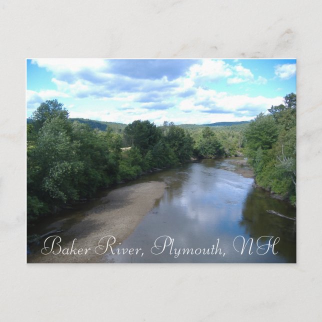 Baker River, Plymouth, NH Postkarte (Vorderseite)