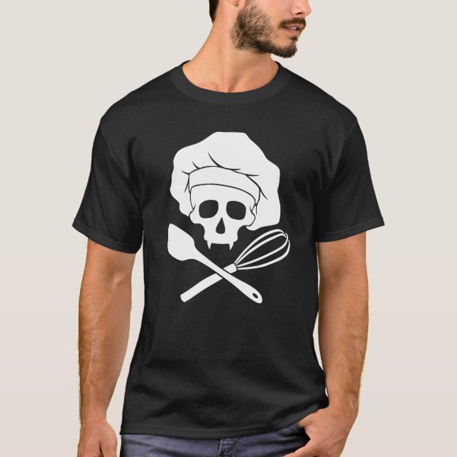 Baker-Schädel mit Toque T-Shirt (Vorderseite)