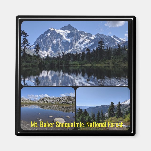 Baker Snoqualmie Nationa Forest Collage Magnet (Vorne)