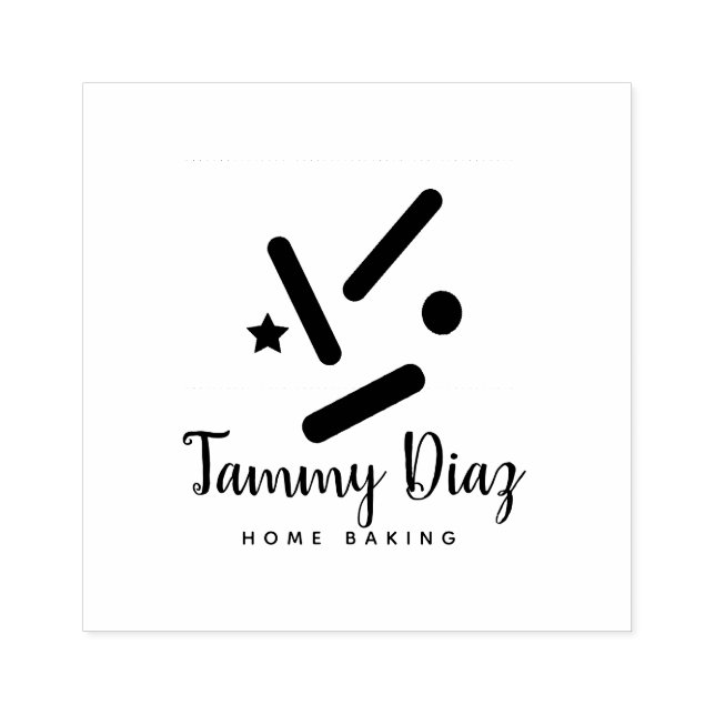 Baker Sprinkles Confetti Bäckerei Baker Logo Gummistempel (Prägung)