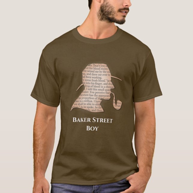 Baker Street Boy Slogan Detektiv Viktorianisch T-Shirt (Vorderseite)