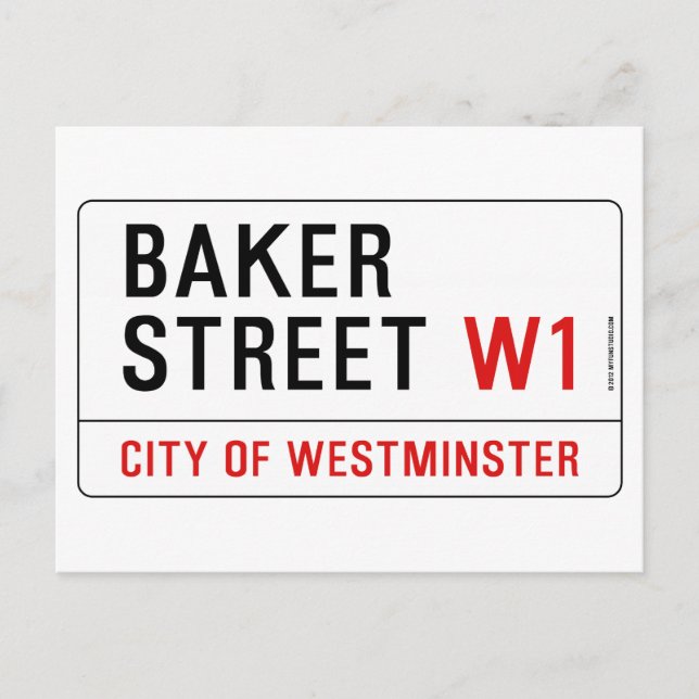 Baker Street Postkarte (Vorderseite)