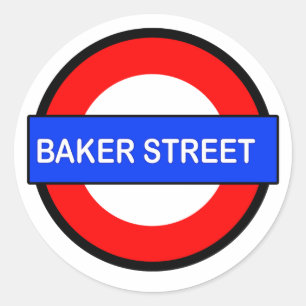 Baker Street Untergrund Runder Aufkleber