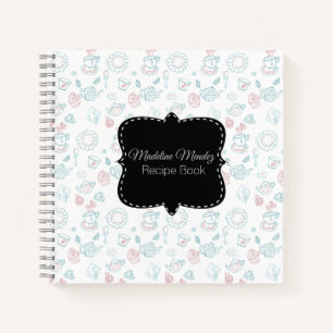 Baker Tea Time Doodles Desserts Rezept Kochbuch Notizbuch