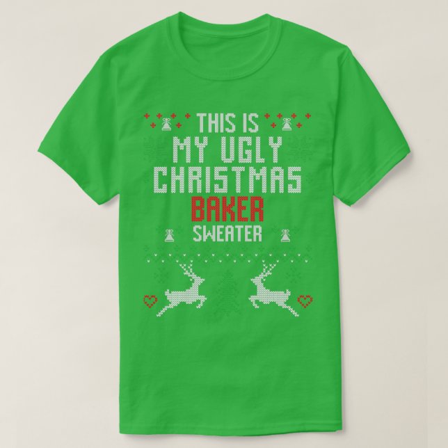 Baker Ugly Christmas T-Shirt (Design vorne)