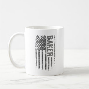 Baker USA Flag abgenutztes Design Kaffeetasse