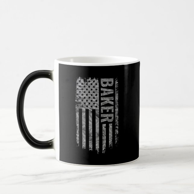 Baker USA-Flagge im Distressed-Design Verwandlungstasse (Links)
