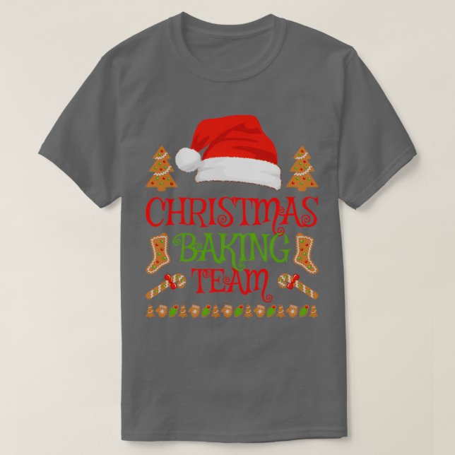 Baker Xmas Geschenk Weihnachts Backteam Cookie Bak T-Shirt (Design vorne)