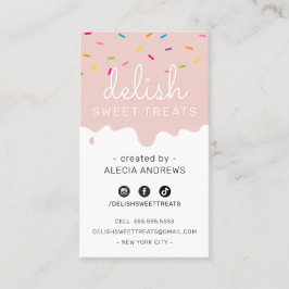 BAKER ZUCKERGUSS Moderne, farbenfrohe Sprinklen ro Visitenkarte